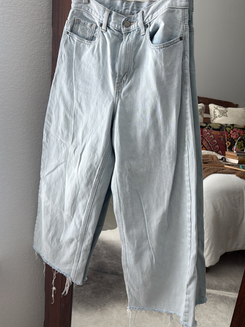 American Eagle Outfitters Light Blue Wide Leg Jeans